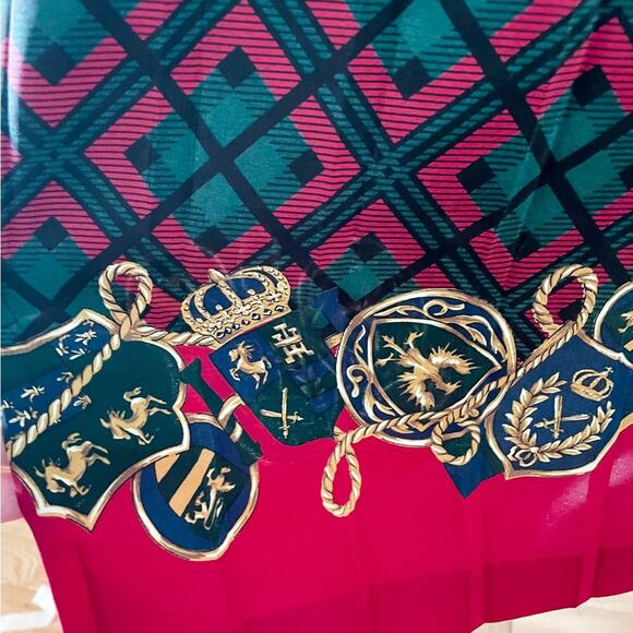 Vintage Leslie Fay luxe print pleated pull on midi skirt size 16 XL - Picture 6 of 8